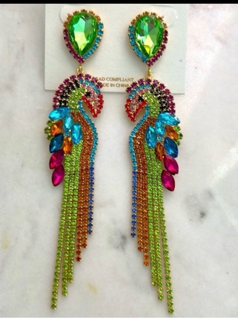 New Natasha PARROT JUNGLE earrings - Picture 14 of 17